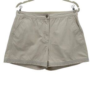 Vintage Sportif Womens 10 Shorts Organic Cotton Canvas Ivory High Rise Khaki
